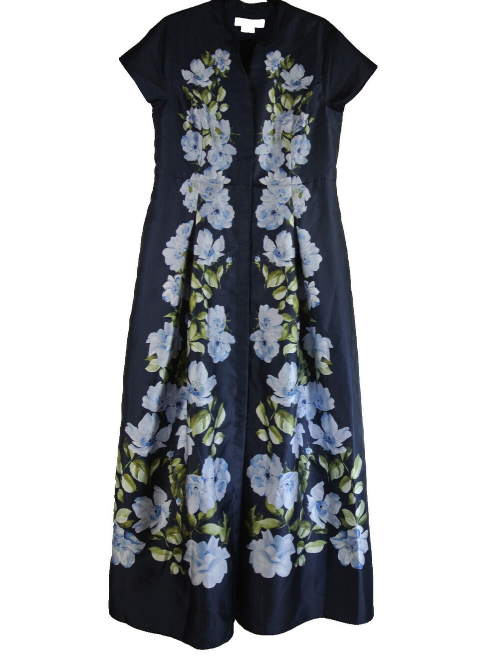 NEW/missing belt, Sachin & Babi Marta Floral Mikado Gown multi Sz 12 #LD517 - Picture 2 of 9